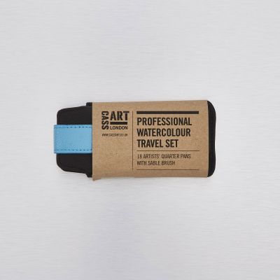 Cass Art Professional Watercolour Quarter Pan & Brush in Travel Pouch